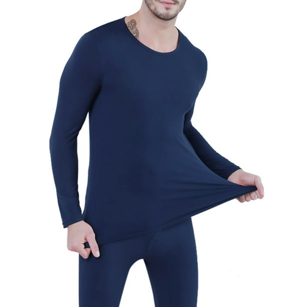 Mens Plus Size 3XL-6XL Winter Ultra-Soft Fleece Lined Thermal Top ...