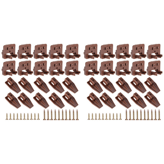 20PCS Drawer Slide Track Guide Glide for Center Mount Dressers and Nightstand 1 Systems