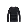thumbnail image 1 of Qarigey Top básico para hombre, ropa interior cálida de otoño, Base para clima frío, ropa de Color sólido, Jersey informal de ocio, deportes, Camisetas XXL Espesar negro Qarigey  AP013161-08, 1 of 6