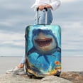 thumbnail image 5 of Cauagu Colorful Underwater Shark Print Travel Luggage Cover,Travel Dust-proof Suitcase Cover Softside Suitcase Protector for 18-32inch,Not Included Suitcase, 5 of 8