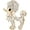 White, variant on Sparkling Rhinestone Poodle Dog Brooches Women Christmas Animal Brooch Pins