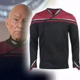 thumbnail image 2 of Star Picard 2 Trek Capitán Almirante Uniformes rojos Cosplay Starfleet Camisa Disfraces ST Fiesta de Halloween Prop1XXL Deng Xun unisex, 2 of 2