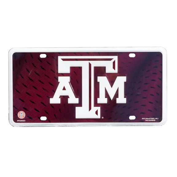 Texas-A&M-Aggie's Multi-Color Standard 12x6 Metal License Plate