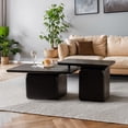 thumbnail image 2 of Square coffee table set in black - Easy to assemble and maintain, suitable for family use, 2 of 6