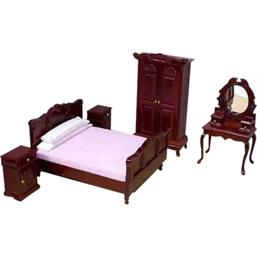 Melissa & Doug Classic Victorian Wooden and Upholstered Dollhouse Furniture 1:12 Scale, Lovely Victorian Style, 35 Pieces, 20” H x 14” W x 12” L 