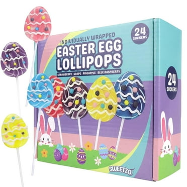 Easter Egg Lollipops, Basket Stuffer Candy, 24 Count, 17.1 Ounce Box