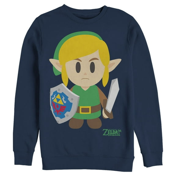 Men's Nintendo Legend of Zelda Link's Awakening Avatar Sweatshirt Navy Blue X Large