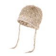 thumbnail image 3 of SuTry Women's Winter Fashion Knitted Pile Hat with Earmuffs Woolen Pile Boosts Warmth Suitable for Fashion Forward Winter Looks(Khaki#3,Free Size), 3 of 6