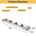thumbnail image 4 of Food Heat Lamp, 24 36 48 60 Inch Commercial Food Heat Lamp Strip Heater, Stainless Steel Heat Lamp for Food, 750W Infrared Food Warmer for Buffet, Cafeteria, Restaurant, Kitchen, 4 of 6