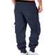 thumbnail image 5 of Penkiiy Men Pantalones de deporte Joggers Fleece Baggy Pantalones de deporte Cargo Pierna recta Cintura elástica Pantalones de deporte casual Cordón de dibujo Pantalones de deporte L Navy, 5 of 6