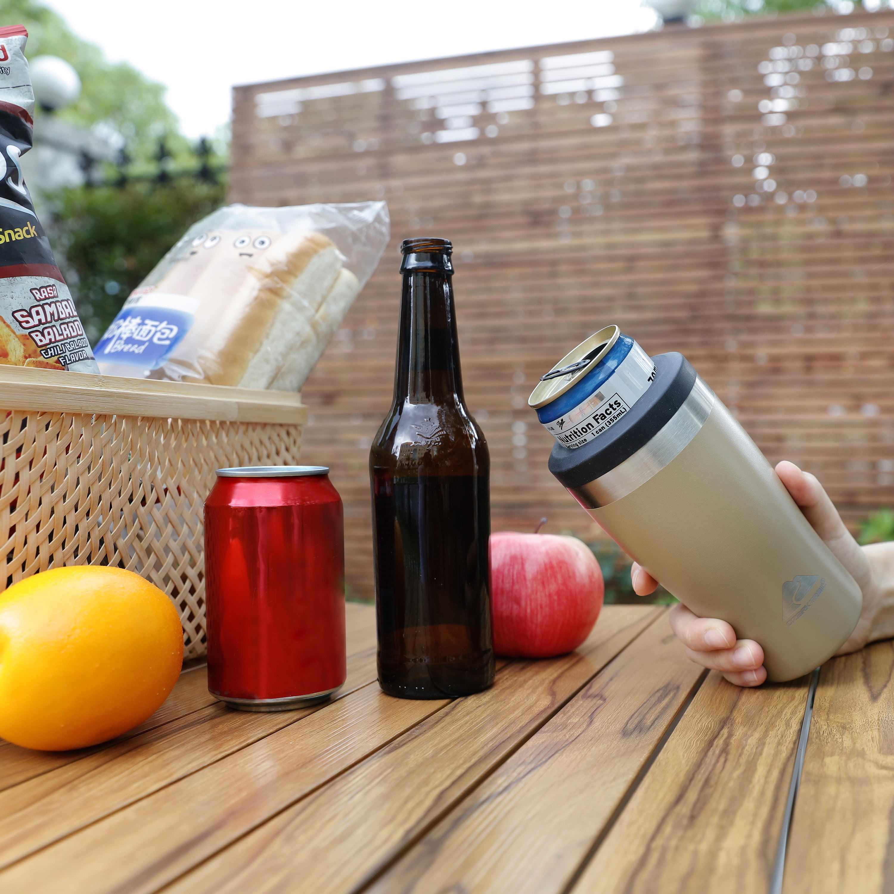 Ozark Trail 12oz Vacuum Insulated Stainless Steel Can Cooler with