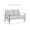 thumbnail image 4 of Crosley Kaplan Patio Loveseat in Gray and White, 4 of 11