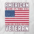 thumbnail image 2 of American Veteran T-Shirt | Patriotic American White Tee Gift, 2 of 5