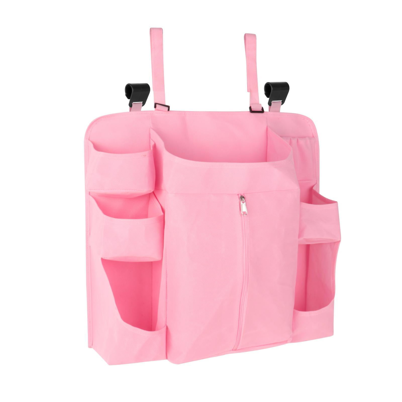 LeeQinersw Hanging Diaper Organizer Portable Nursery Organizer for Newborn Bedroom Baby Pink