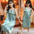 thumbnail image 4 of Larisalt Baby Girl Dress Breathable Fabric Spaghetti Strap Print Night Dress Toddler Girls Summer Clothes, 4 of 5