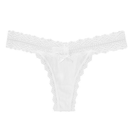 

HEVIRGO Women Panties High Waist Lace Bow-knot Decor See-through Solid Color Anti-septic Soft Moisture Wicking Lady Underpants Inner Wear Clothes