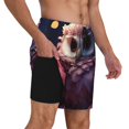 thumbnail image 2 of Fotbe Cute Flower Owl Traje de Baño para Hombre – Shorts de Natación de Secado Rápido con Forro y Bolsillos-3X-Large, 2 of 6