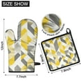 thumbnail image 6 of Yellow and Gray Modern Art Geometric Kitchen Oven Mitt and Pot Holder Sets 2 Pcs for Baking, Cooking and Grilling, Heat Resistant Up To 392 °F, 6 of 7