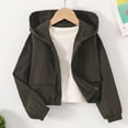 thumbnail image 4 of Chaqueta Ligera de Verano Color Sólido de las Niñas con Capucha de Moda Y Versátil para Niños Chaqueta Ligera, 4 of 9