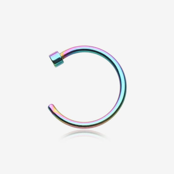 Implant Grade Titanium PVD Colorline Basic Nose Hoop Ring