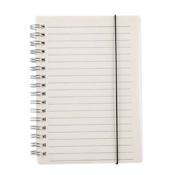 LMTODLFG Spiral Notebook A6 College Ruled Clear Frosted Hardcover Spiral Notebooks Journals Planner Thick Paper for Study and Notes