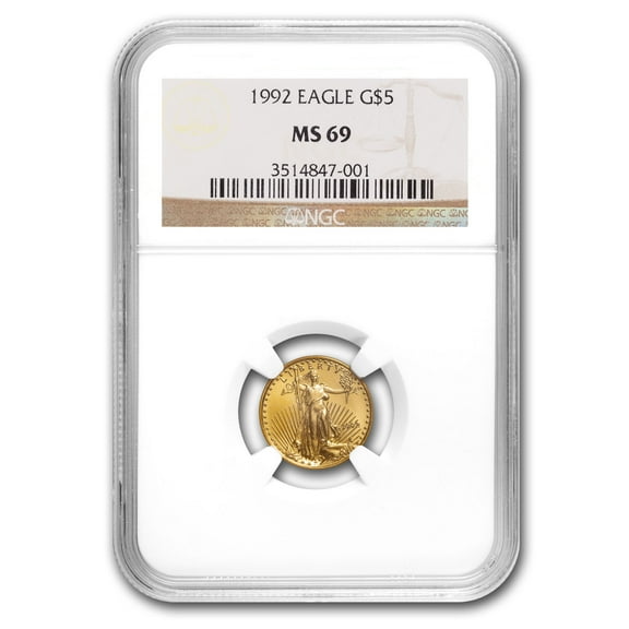 1992 1/10 oz American Gold Eagle MS-69 NGC