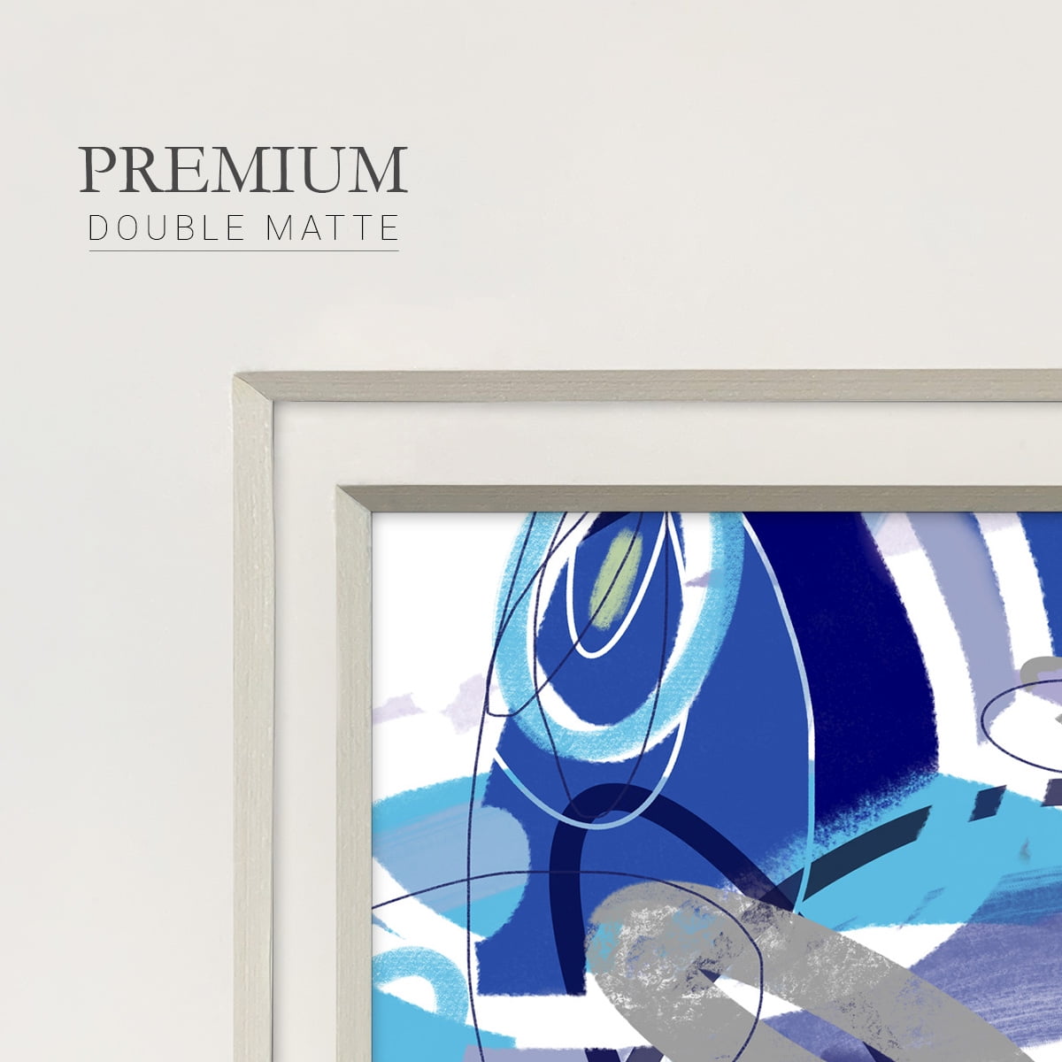 Blue Flow-Premium Framed Print