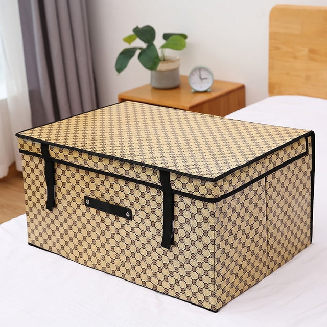 Caja de almacenamiento plegable grande de tela no tejida, caja de almacenamiento de ropa interior, edredones, caja de almacenamiento, caja de archivo para el hogar