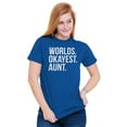 thumbnail image 3 of Worlds Okayest Aunt Niece Nephew Cute Women's Graphic T Shirt Tees Brisco Brands X, 3 of 5