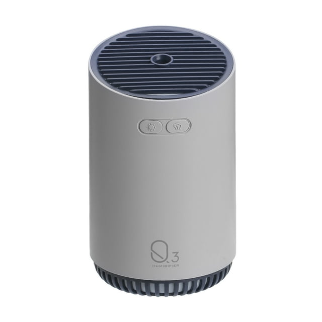 Generic Portable USB Rechargeable Humidifier with 7-Color Night Light, 320mL Large Tank, 12H Runtime, Auto Shut-Off, Ideal for Home, Office, and Travel (Gray)