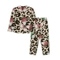 thumbnail image 2 of Bingfone Womens Pajama Sets Leopard Dots Print,Long Sleeve Loungewear Pajamas Set-Large, 2 of 9