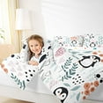 thumbnail image 4 of Homewish Black White Penguin 2pcs Bedding Comforter Set for Teens Boys Girls,Flower Animal Twin Comforter Sets,Dreamy Princess Breathable Bedding Set,Ultra Soft Home Decor,Reversible, 4 of 8