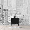 thumbnail image 2 of IDEA4WALL 6pcs Pencil Drawing Peel and Stick Wallpaper Removable Wall Murals Large Wall Stickers for Home Decoration, 100"x24", 2 of 5