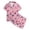 Pink, variant on LPKRT Little Kids Lounge Sets 250Th Anniversary Graphic Short Sleeve Shirt And Shorts Fashionable Casual Matching Clothing Set Pink 5-6 Years