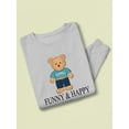 thumbnail image 3 of Funny And Happy Toy Bear Sweatshirt Women -Image by Shutterstock, Female 3X-Large, 3 of 4