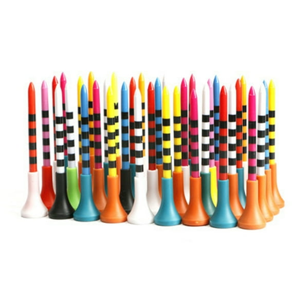FEAMOS 30Pcs Colorful Tees Unbreakable Long Tall Golfs Tees Replacement Training Practice Tees Golfs Accessorys