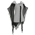 thumbnail image 2 of iixpin Womens Long Sleeve Vintage Gothic Dress Medieval Retro Cosplay Costume Halloween Dress Up Grey M, 2 of 7