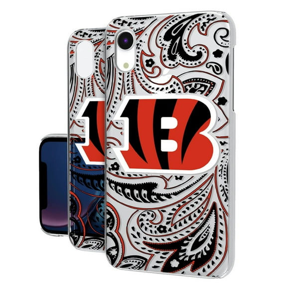Cincinnati Bengals iPhone Clear Paisley Design Case