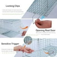 thumbnail image 6 of Clearance! Mousetrap under$10 24inch Foldable Humane Live Animal Trap Cage for Squirrel Rat Bunny Mink No-Kill Bait Trapping Kit Catch and Release Silver, 6 of 8