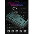 thumbnail image 6 of for Galaxy A11 Case,Samsung A11 Case,with HD Screen Protector, [Military Grade] Ring Car Mount Kickstand Hybrid Hard PC Soft TPU Shockproof Protective Case for Samsung Galaxy A11 (Dark Green), 6 of 14