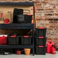 thumbnail image 2 of IRIS 32 Qt Stackable Plastic Storage Bins with Lids, 4 Pack - BPA-Free,  - Garage Organizing Solution, Latches, Durable Nestable Containers, Secure Pull Handle - Black, 2 of 4