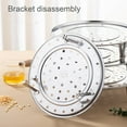 thumbnail image 3 of sunsanly Stainless Steel Round Steamer Rack with Detachable V-Shaped Stand for Steamer Cooking Stackable Vegetables Dumplings Fish Seafood Versatile Kitchen Tool, 3 of 7