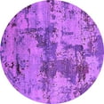 thumbnail image 1 of Ahgly Company Indoor Round Oriental Purple Industrial Area Rugs, 7' Round, 1 of 4