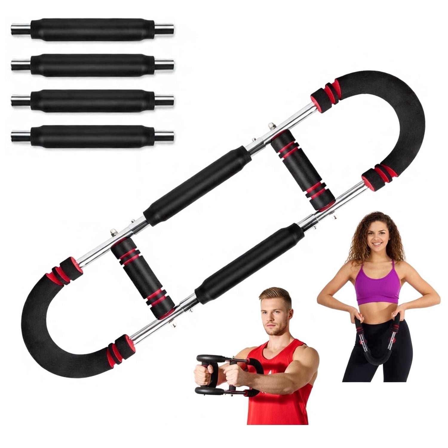 BodyBoss 2.0 Portable Home Gym System, Resistance Bar, Handles
