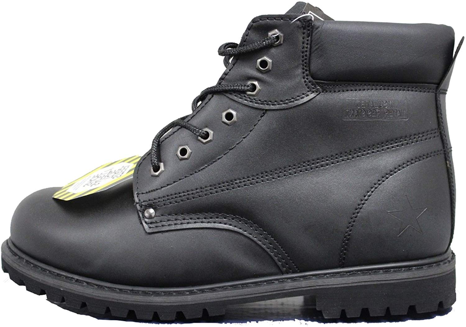 Men's Steel Toe Work Boots 6" Leather Lug Sole Water Resistant Slip /Oil Resistant - image 2 of 4