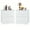 White-2P, variant on HLL Set of 2 End Table, Modern Versatile Nightstands, Side End Table, Drawers Dresser Chest, Bedside End Tables, Accent Table, Metal Frame and Wood Top, for Living Room, Bedroom(Black-2P)