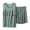 Green, variant on ROHUUQUE Women's Pajama Set Solid Cotton Tank Top & Shorts 2 Piece Sleeveless Loungewear