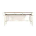 thumbnail image 2 of Dean Console Table- USB and Cubbies- 76 Inch Rectangular Brown- White, 2 of 5