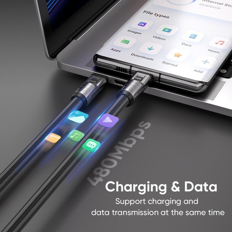 240W USB-C Fast Charging Phone Lanyard | 7mm Nylon | Crossbody/Wrist Strap-YY