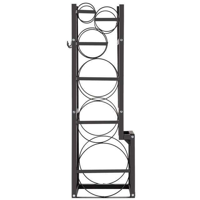 Support de Cylindre en Acier Robuste pour Réservoirs de Gaz Réfrigérant, Stockage Sécurisé pour 1x50 lbs & 2x30 lbs Ou 3x30 lbs, Organisateur Résistant à la Rouille et Peu Encombrant pour Atelier de Garage Automobile, 15x12x48 Pouces, Noir